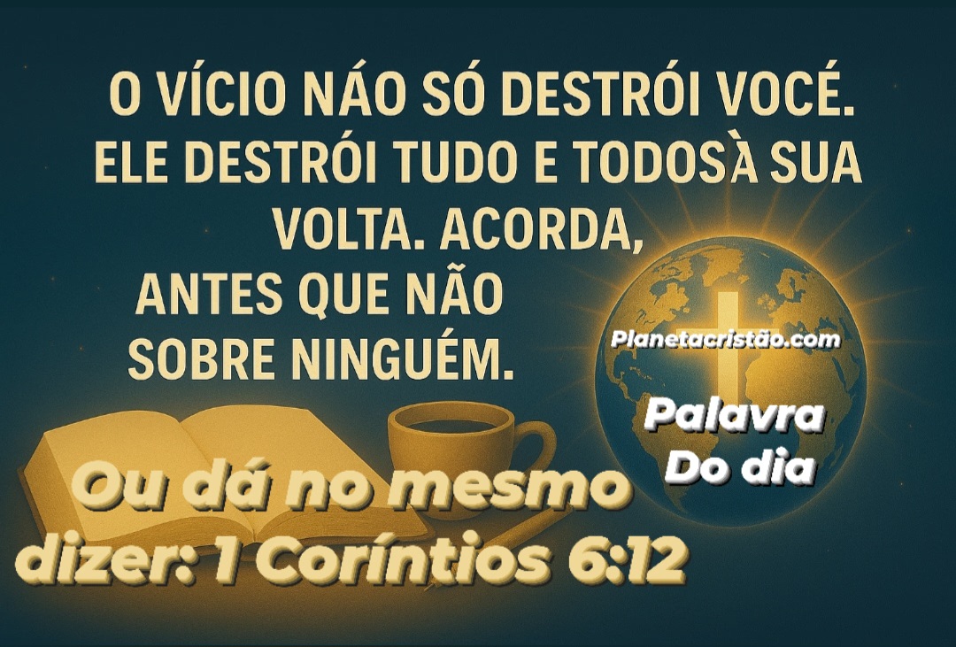 Acorda enquanto é tempo.