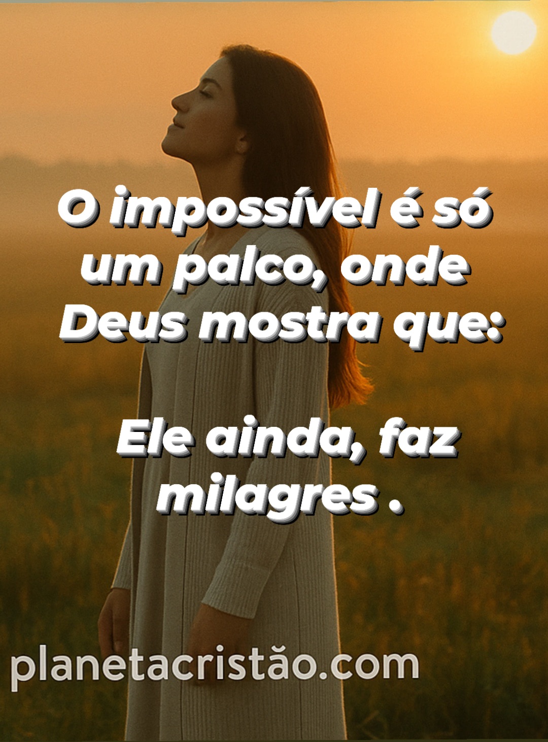 Deus é especialista, no impossível.