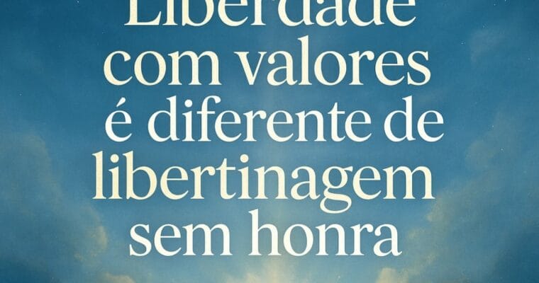 A liberdade com Jesus é a luz para o mundo.