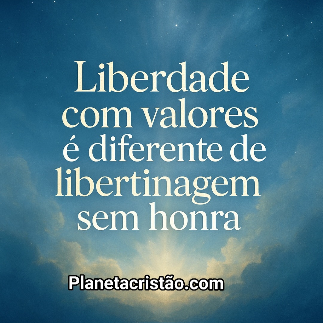 A liberdade com Jesus é a luz para o mundo.