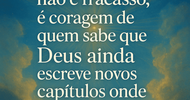 O recomeço com Deus