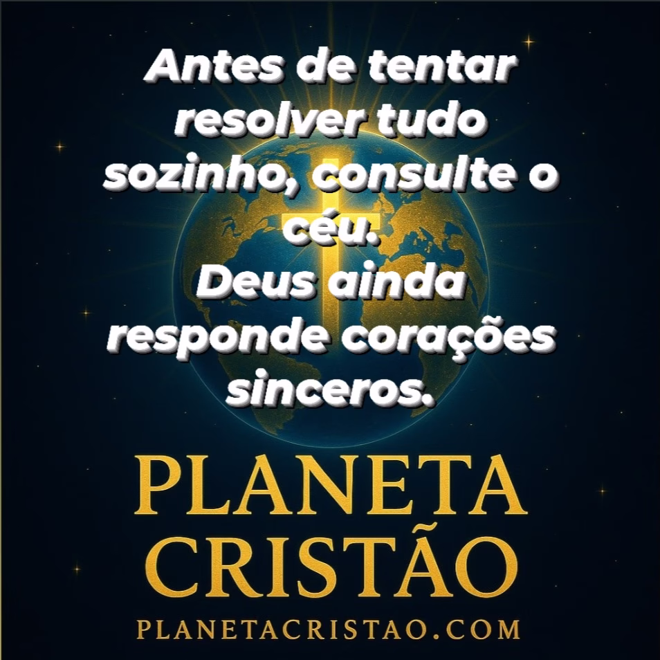 Antes de tentar resolver tudo sozinho, consulte o céu.Deus ainda responde corações sinceros.