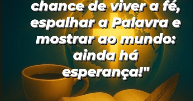 <br>“Palavra Viva: Devocionais que Transformam o Dia”<br>Outras opções se quiser variar:<br><br>“Fé que Alimenta: Um Devocional por Vez”<br>“Planeta Cristão Apresenta: Palavra de Deus Todo Dia”<br>“O Que Jesus Faria? – Devocionais para Viver com Propósito”<br>“Versículo, Fé e Vida: Um Encontro Diário com Deus”<br><br><br>