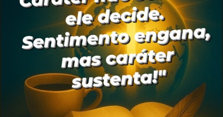 A palavra de Deus não tem desvio em seu caráter pois quem segue a Jesus luta para que todos os dias se pareça mais com ele.