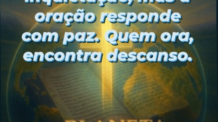 Quando a inquietação começa a falar mais alto, corremos o risco de perder a paz. Mas a oração é o diálogo que silencia a alma e dá espaço para a voz de Deus.