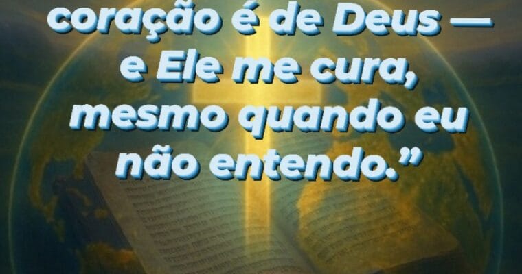 O luto me ensinou que fé não é ausência de dor; fé é continuar entregando o coração ao dono do amanhã mesmo quando o hoje arde. Deus transformou aquele pó de lágrimas em sementes que floresceram depois — eu vi renovo; eu vi misericórdia; eu vi alegria voltando aos poucos.