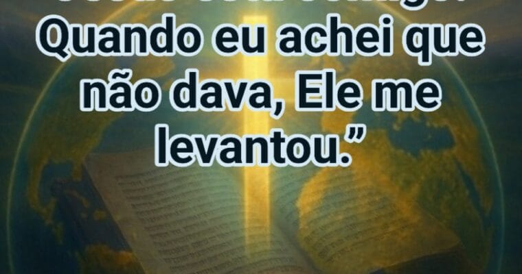 Hoje eu posso dizer: a vitória não foi ausência de lutas, mas a presença de Cristo em todas elas.