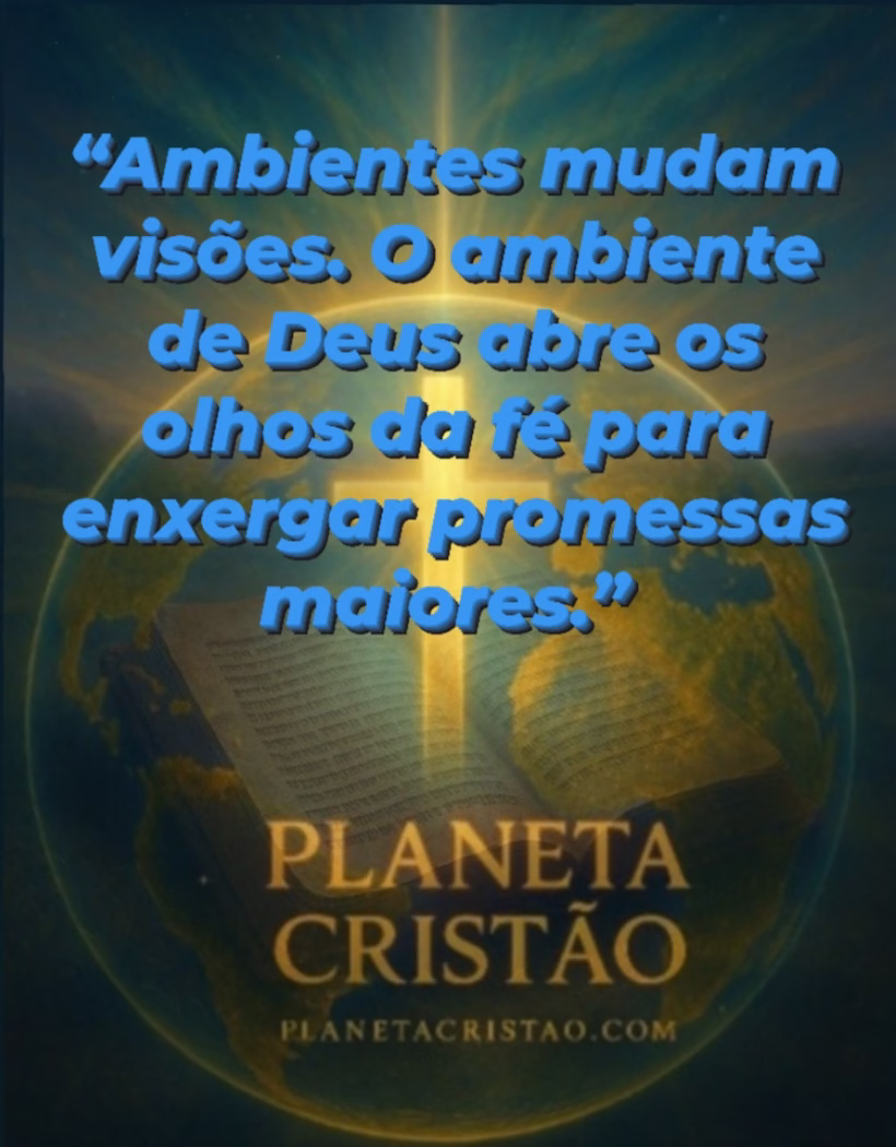 A nossa casa, nossa rua ,nossa cidade ,nosso estado e nosso país ,será o ambiente evangelístico. Onde pessoas, serão impactadas pela Palavra de Deus. Assim o Planeta Cristão declara que a cidade de Fernandópolis vai ser o ambiente que vai gerar salvação para o Brasil e para o mundo.
