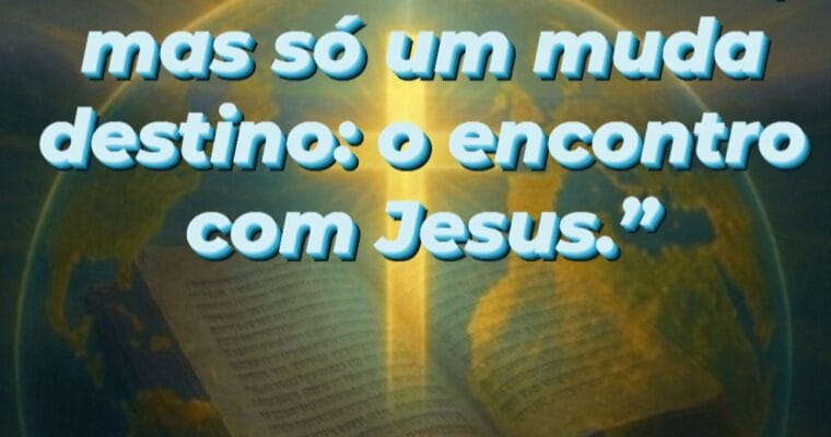 Esse é o chamado do planetacristao.com: ser um lugar de encontro com o Mestre.E eu declaro, em nome de Jesus, que Fernandópolis vai encontrar Jesus!E vai mostrar ao mundo o que acontece quando uma cidade se dobra diante do Rei!