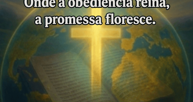Obediência abre portas. Orgulho fecha.Promessa floresce em coração humilde.E ministério só permanece quando a gente aprende a descer pra Deus nos levantar.