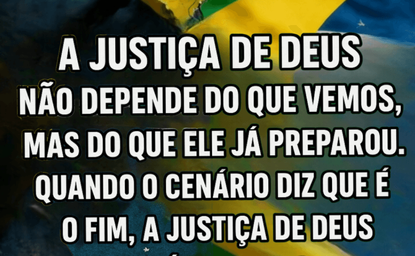 Segue firme. A justiça de Deus nunca se atrasa, nunca se confunde e nunca erra. Pode até parecer silêncio, mas é trabalho invisível. O céu já está em movimento.