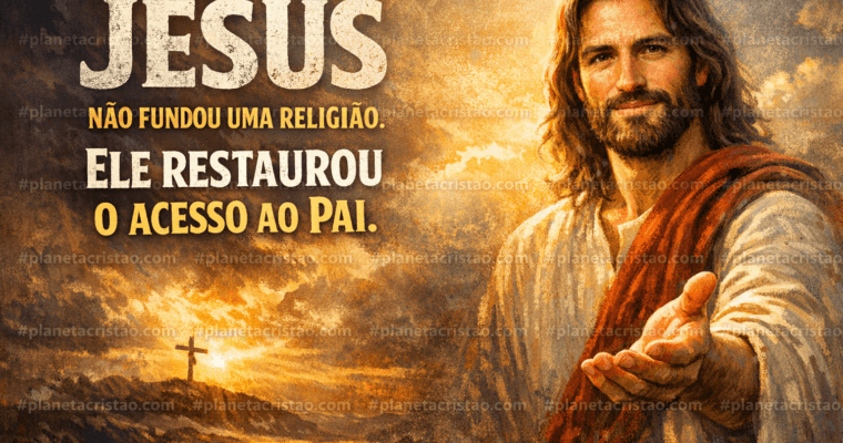 Jesus não fundou uma religião. Ele restaurou o acesso ao Pai.”“Religião aprisiona. Jesus liberta.”