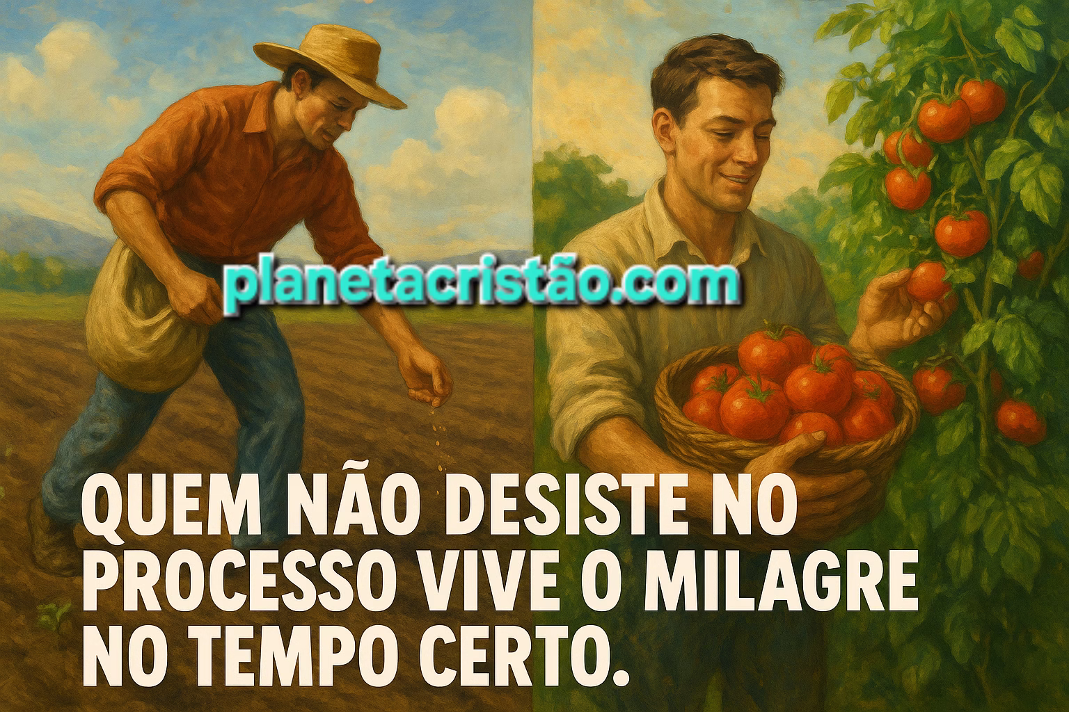 O tempo de Deus nunca atrasa, e quando Ele manda o tempo da colheita, ninguém segura.<br><span style="font-size: 17px; font-weight: 400;"></span>