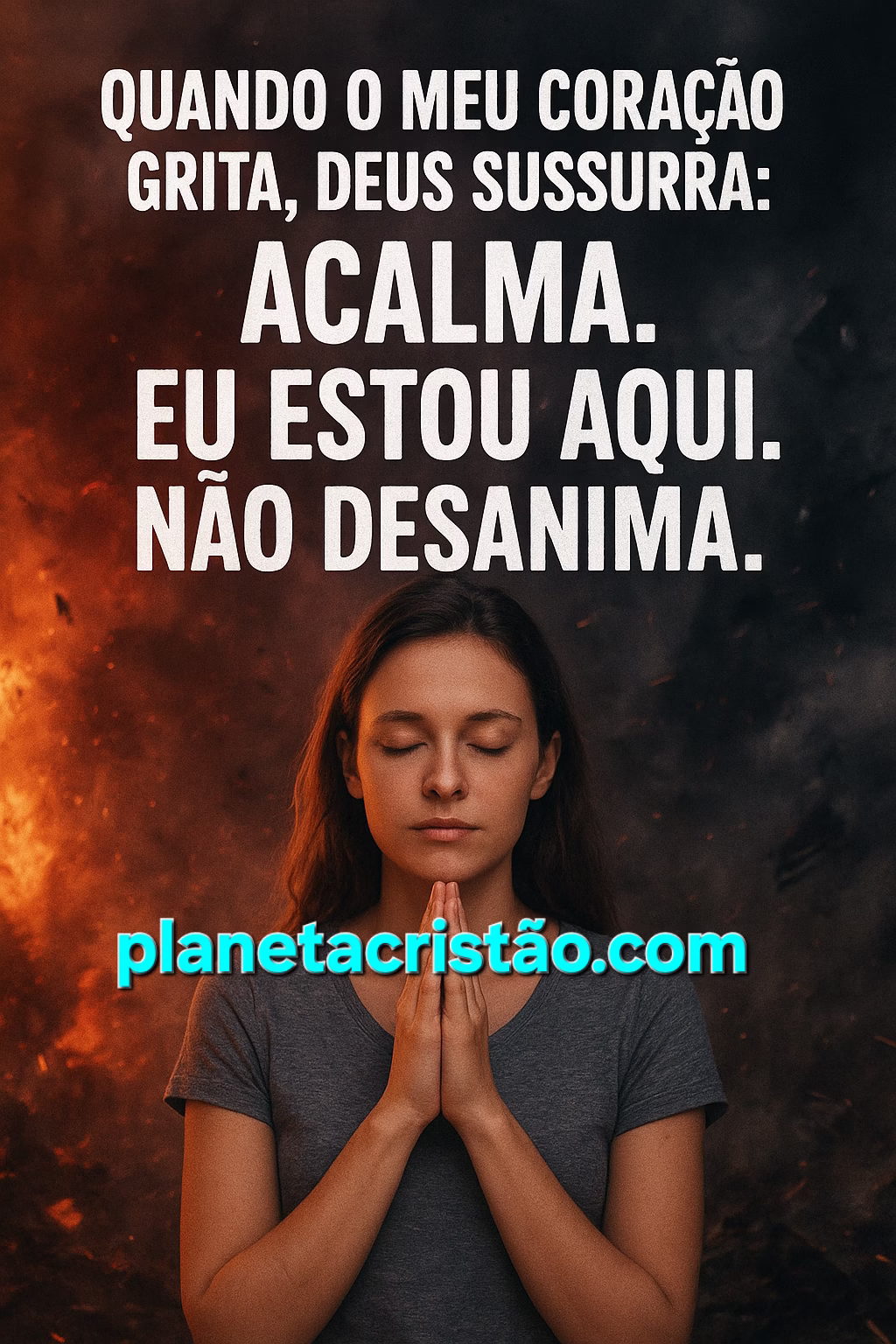 Respira fundo e diz com fé :“Deus, acalma meu coração. Eu não posso desanimar. Eu confio em Ti — eu confio por mais.”