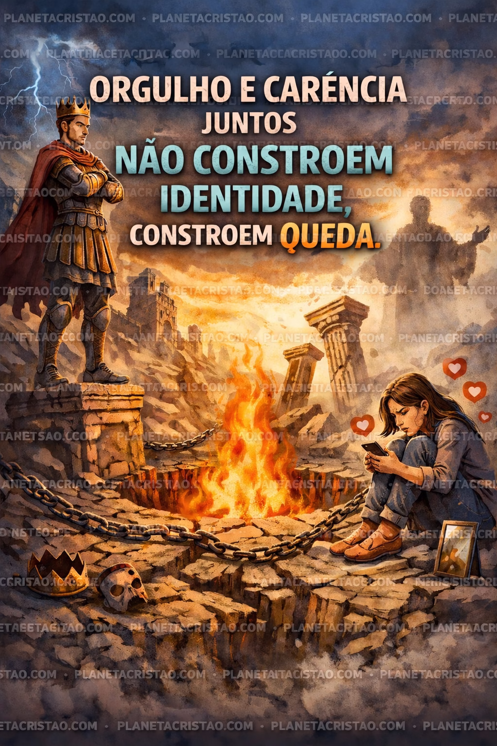 O orgulho raramente anda sozinho.Na maioria das vezes, ele caminha de mãos dadas com a carência.