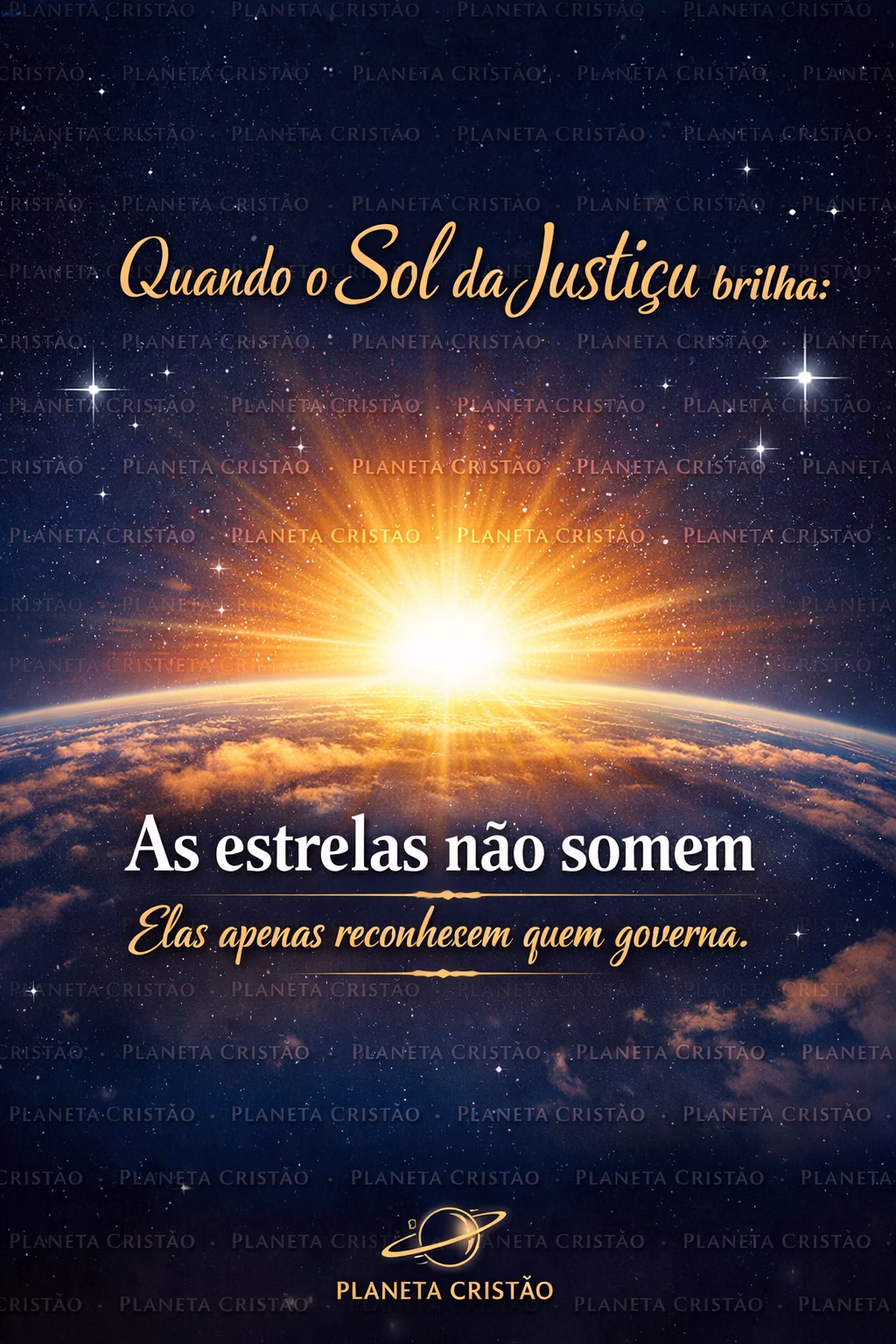 DevocionalDiário PlanetaCristãoQuando o sol brilha, as estrelas não brilham junto, porque elas não competem com o sol