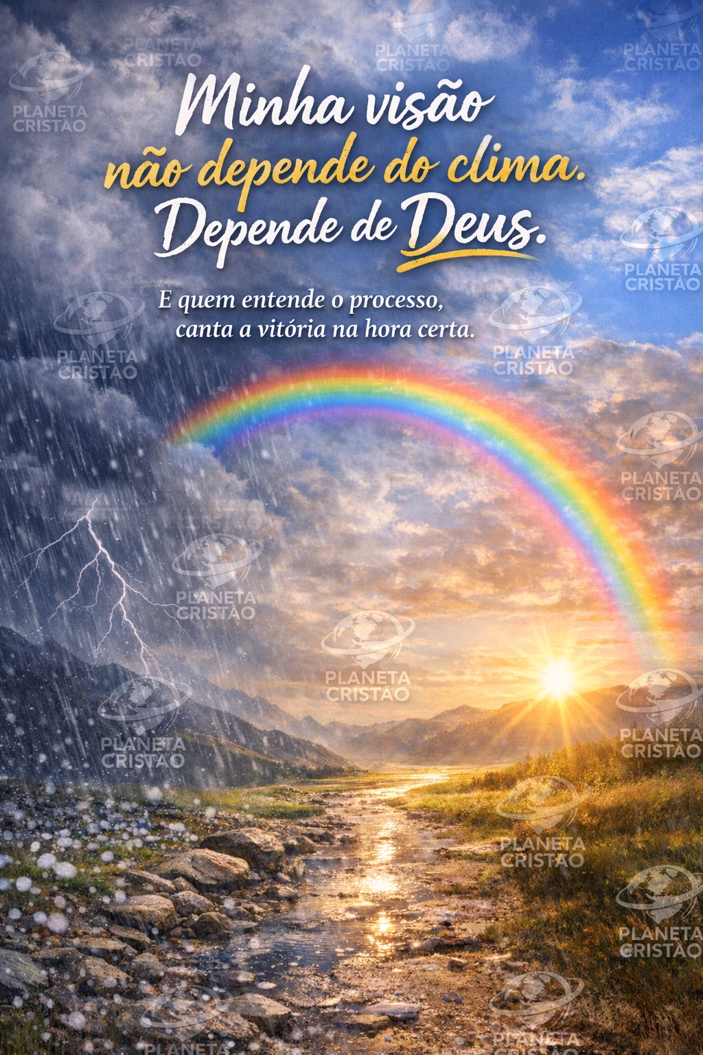 Não é o momento que define Deus, e sim a minha visão que precisa estar em Deus, em todos os momentos.